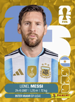 Golden football sticker
