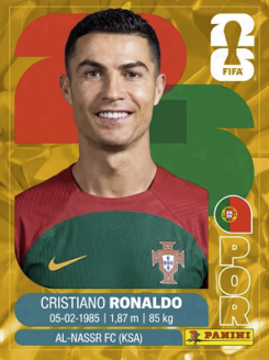 Golden football sticker